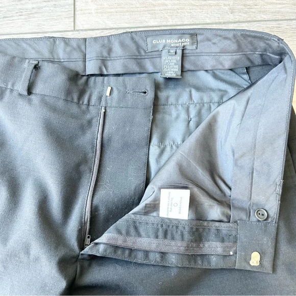 Club Monaco Wool Blend Straight Leg Trouser Smart Pants Made in Canada - Picture 7 of 13